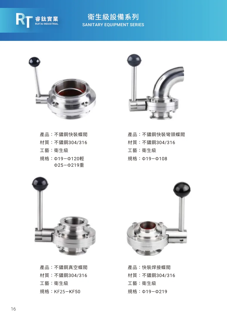 快裝焊接蝶閥第 22 頁完整規格表