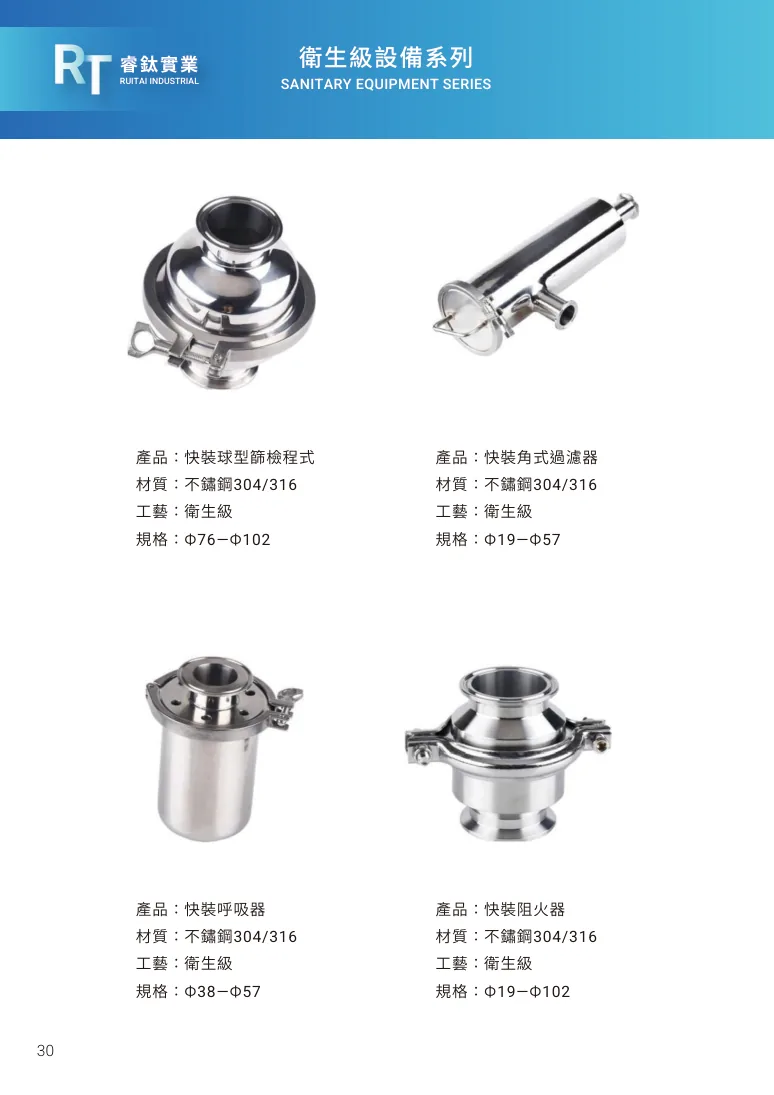 快裝呼吸器第 36 頁完整規格表