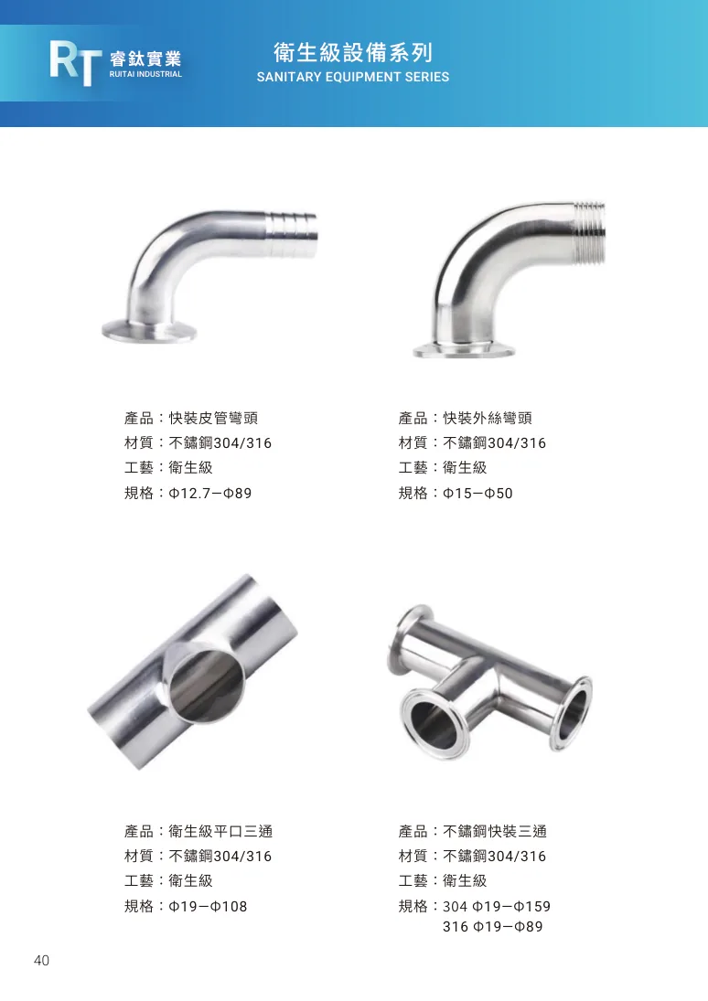 快裝外絲彎頭第 46 頁完整規格表