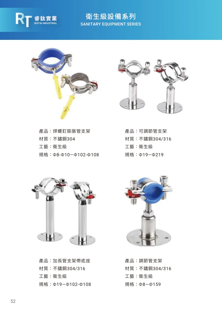 調節管支架第 58 頁完整規格表