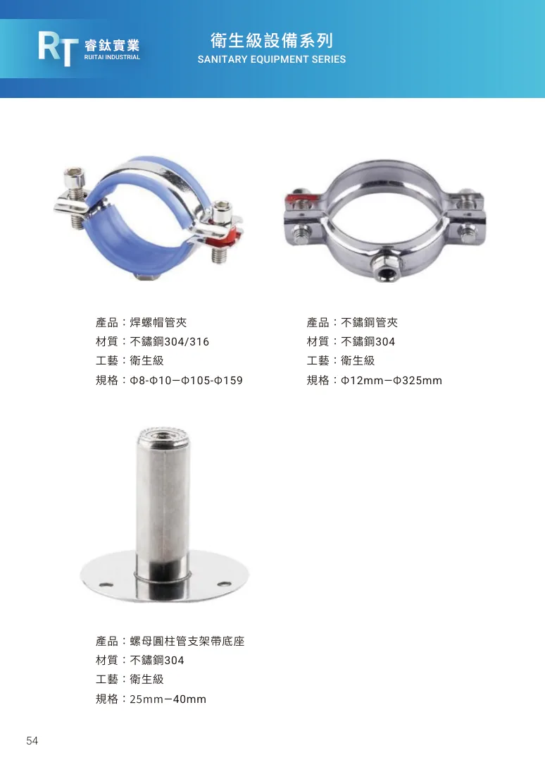 焊螺帽管夾第 60 頁完整規格表