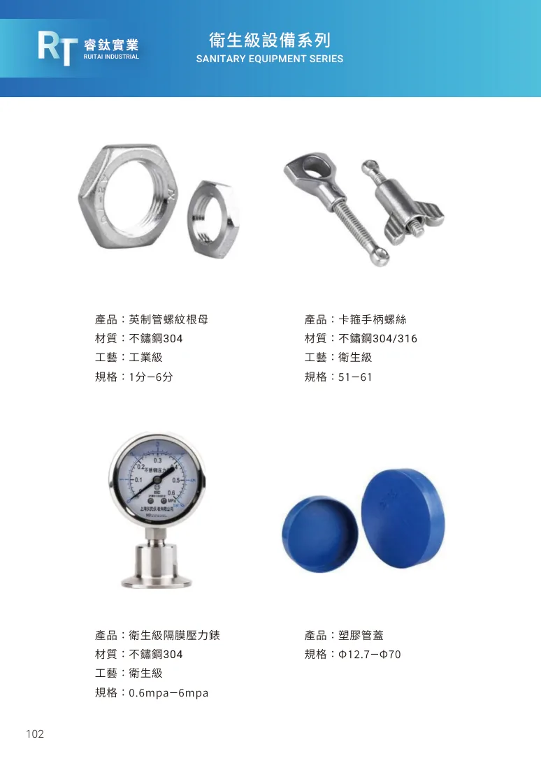 卡箍手柄螺絲第 108 頁完整規格表